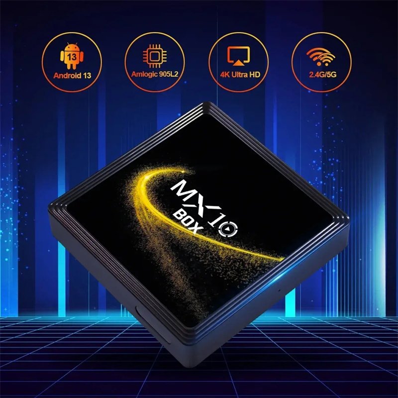 2024 New Hot Selling 1GB 8GB Android 13 Dual Wifi BT 5.0 MX10 Box TV Receiver Set Top Box