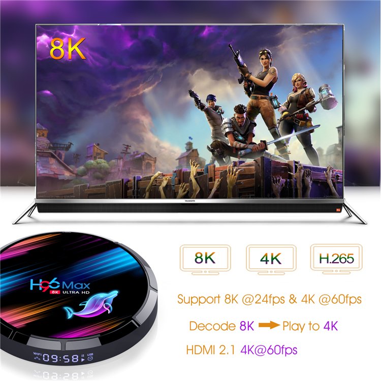 H96 MAX X3 Android 9.0 TV Box Amlogic S905X3 4GB 32GB 64GB 128GB 2.4G 5G Wifi BT HD 1000M AV SPDIF H96Max 8K Set Top Box