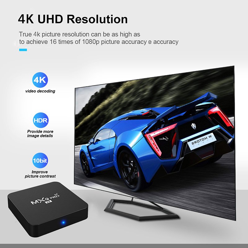 Hot selling Media Player ram 1GB 2GB 4GB set top box Rom 8GB 16GB 32GB Dual WIFI Android 9.0 MXG Pro Android TV Box
