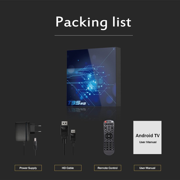 New T95W2 S905W2 TV box 2.4G 5.8G dual WiFi 2gb ram 16gb rom Android 11 internet tv box T95 W2 smart set top box