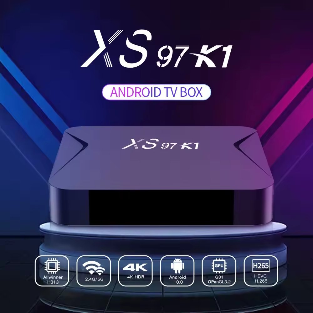 XS97K1 Set-top Box TV 4K HD Android10 Free Apps Multi Languages 2+16GB 2.4G/5G Dual-WiFi Box Game USB2.0