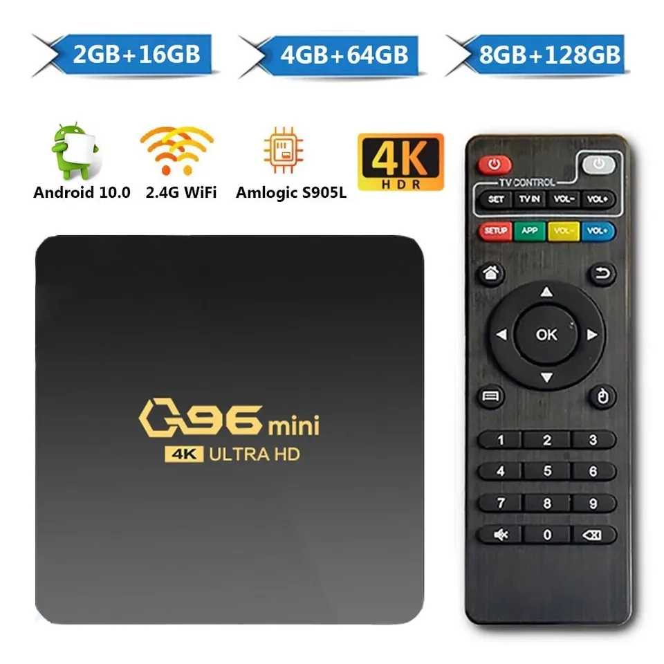 Q96 mini 4K HD Android 7.1 Amlogic S905 Quad Core 1GB+8GB Set Top box tv Digital tv box 4K