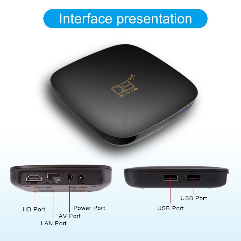 Factory Price Tv box D9 2.4G WiFi android 10 smart tv box amlogic S905L 4k set-top box