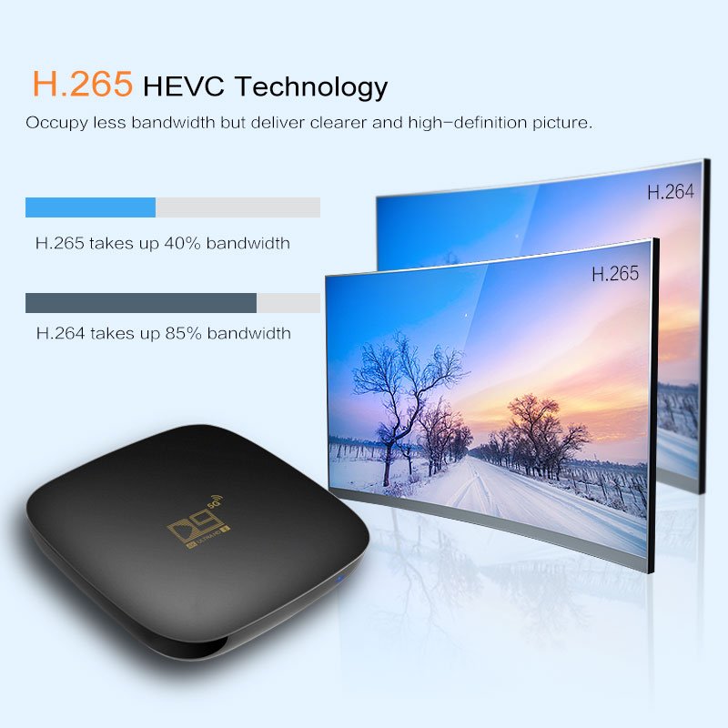 Factory Price Tv box D9 2.4G WiFi android 10 smart tv box amlogic S905L 4k set-top box