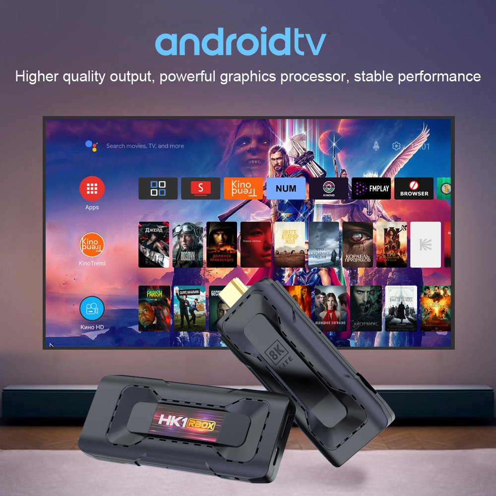 2024 New Arrival HK1 D8 4k Android 13 Android TV Stick RK3528 Internet Tv Box hk1 Smart Set Top Box