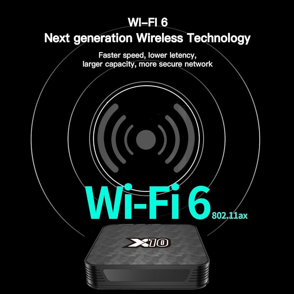 Wholesale tvbox x10 H313 Android 10 4K HD 5G WIFI 6 BT5.0 2G Ram 8G smart set top box with BT voice remote