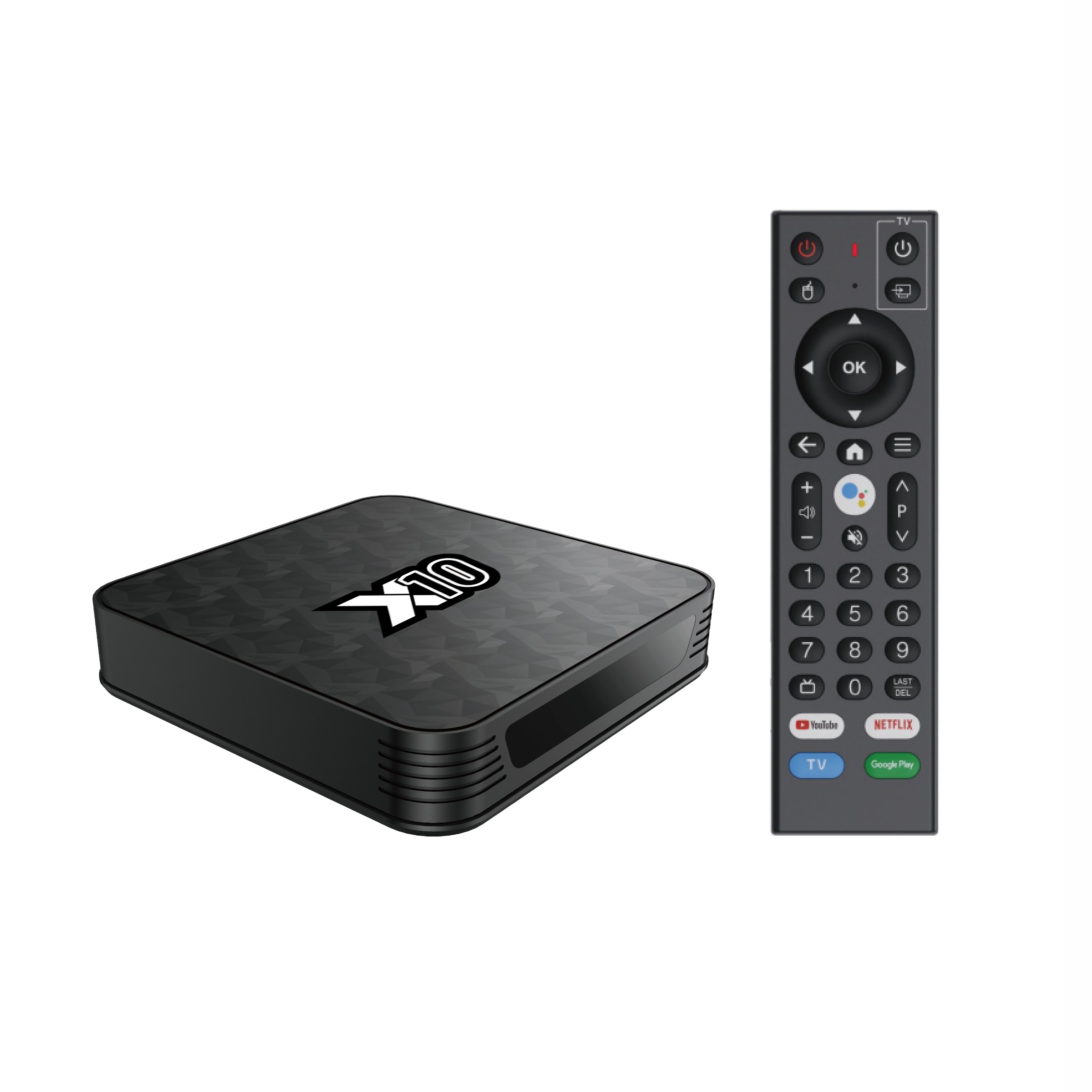 Wholesale tvbox x10 H313 Android 10 4K HD 5G WIFI 6 BT5.0 2G Ram 8G smart set top box with BT voice remote