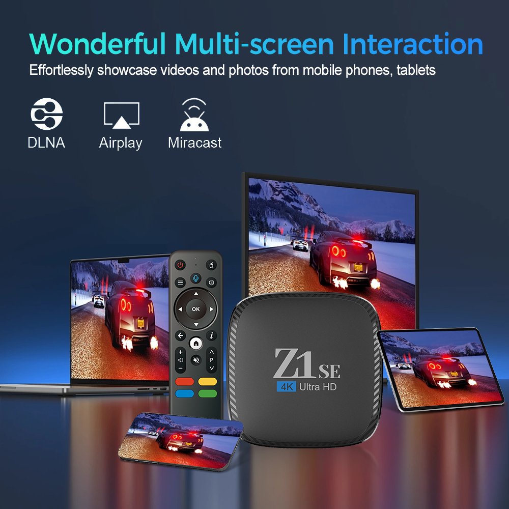 Android tv box Z1 SE Allwinner H313 android 10 Set-top box 2 RAM 16 ROM 4k HD Dual wifi iptv box bt remote control free test