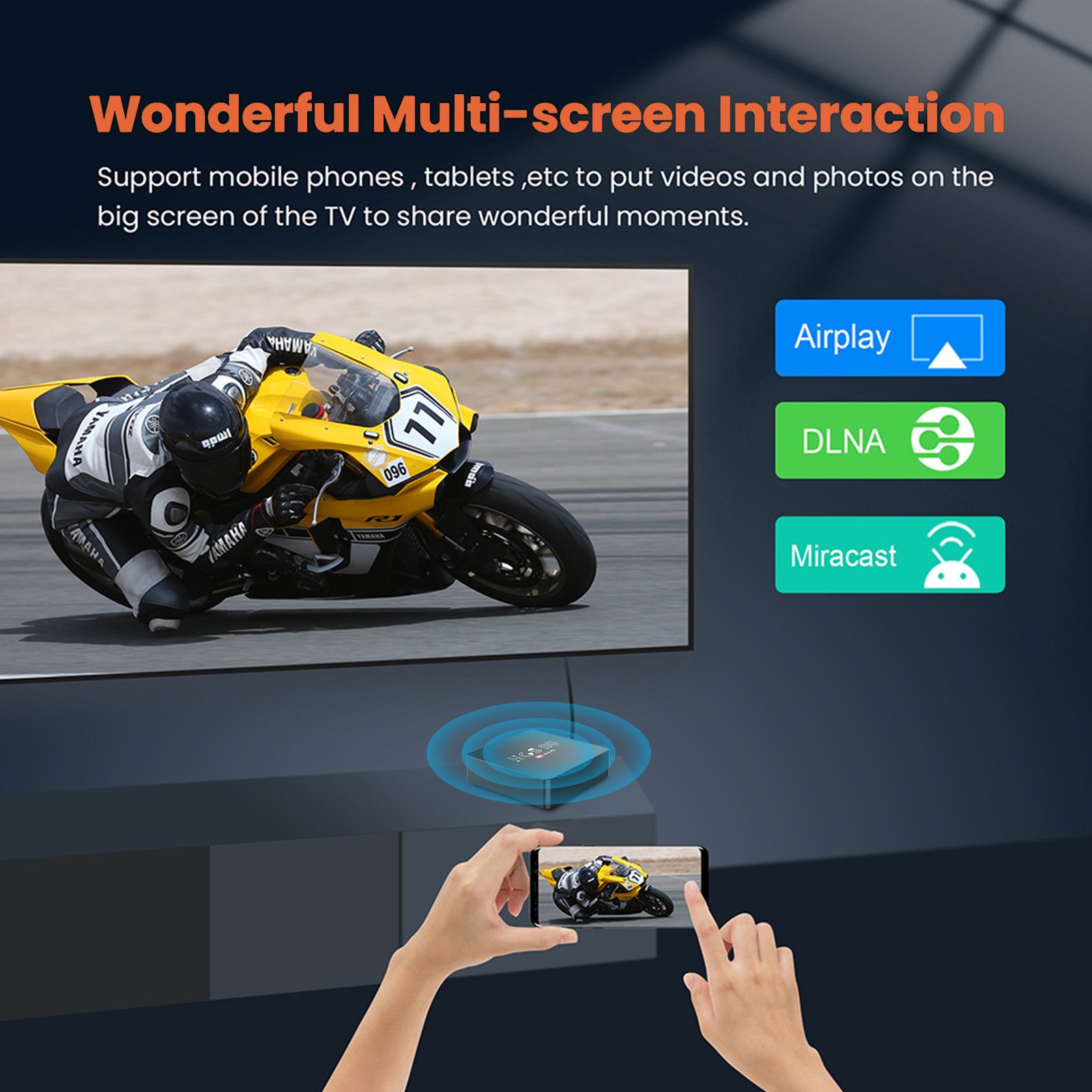 New Hottest TV Box HCS96 64GB Smart IPTV Box Android 12 Smart 8K 1080P Bluetooth voice remote control 64gb set-top box