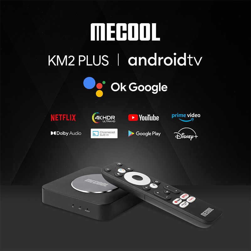 Mecool KM2 PLUS Android 11 Amlogic S905Y4 Google TV Box Certified 5G Wifi BT Remote Control Top Box 2GB ROM 16GB 8k Set Top Box