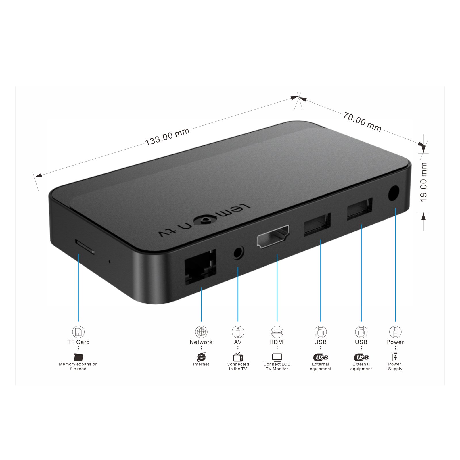BOXPUT Lemon TV L1 Android 10 Smart TV Box Allwinner H313 2G 8G 2.4G 5G Dual Wifi AndroidTV BT5.4 4K HD Set Top Box Media Player
