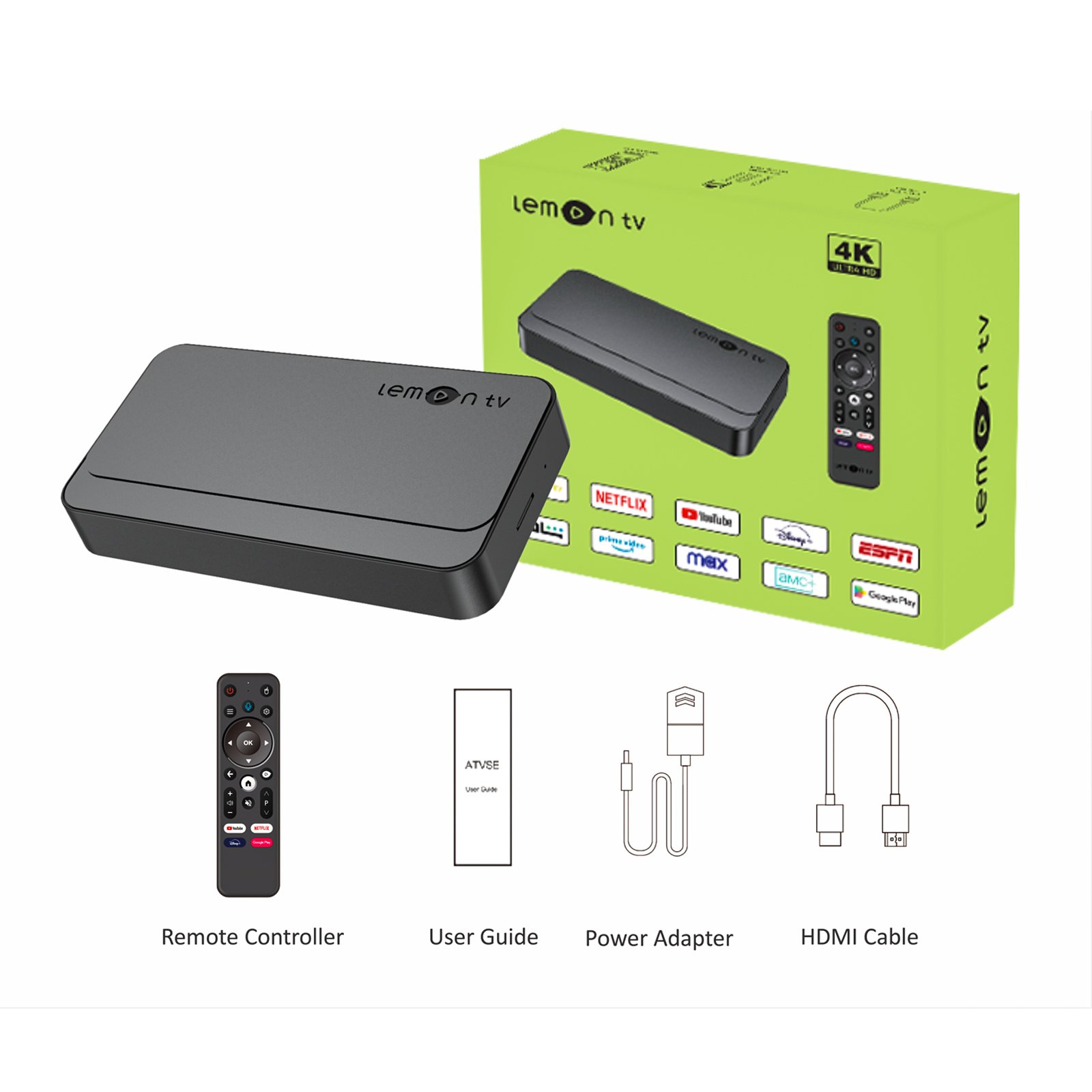 BOXPUT Lemon TV L1 Android 10 Smart TV Box Allwinner H313 2G 8G 2.4G 5G Dual Wifi AndroidTV BT5.4 4K HD Set Top Box Media Player