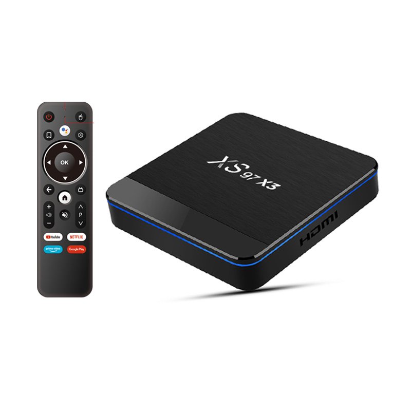Best Brand 2024 XS97 X3 4+32 10+ HDR Android TV Box 2.4G WiFi S905X3 Quad Core 10+ HDR 32GB ROM H.265 Features Android 9