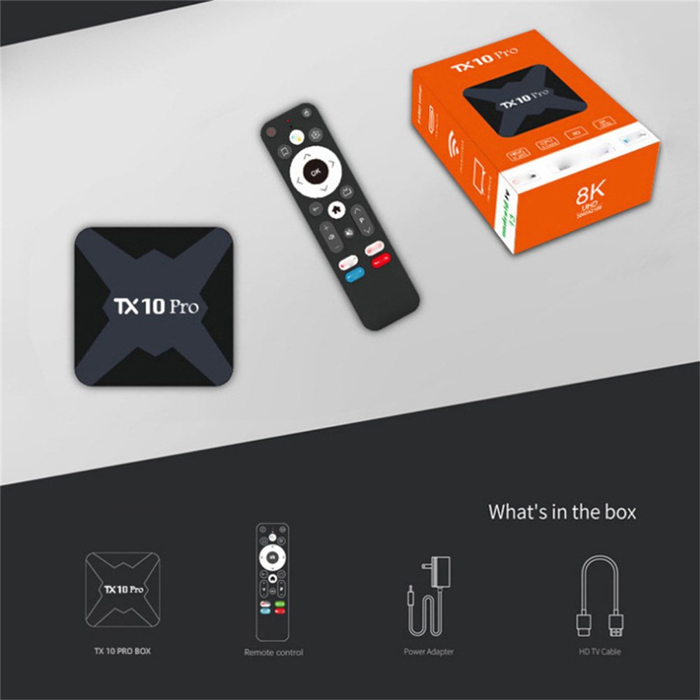 Large Capacity TX10 Pro Android 13 TV Box 8GB 128GB Dual Band 5G wifi Allwinner H616 Quad-Core Support With HD10 Set Top Box