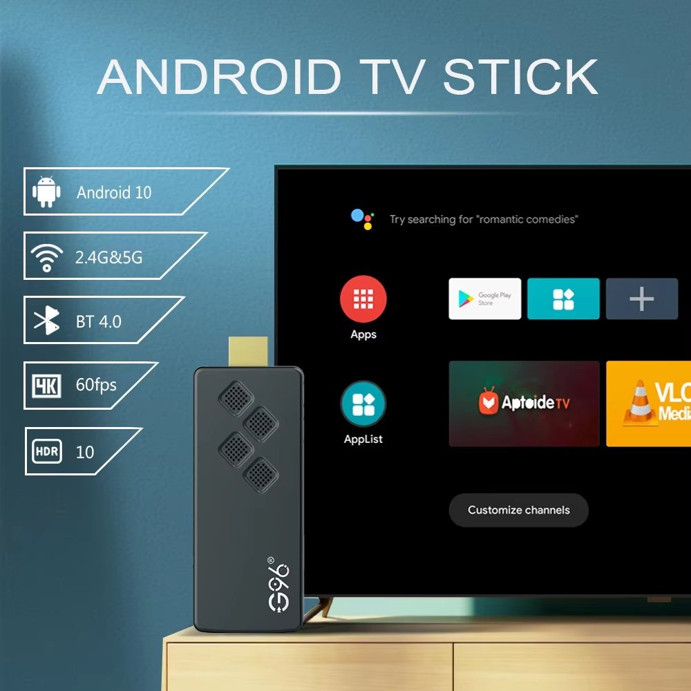 G96 tv stick android 10 2.4/5g wifi BT4.0 allwinner H313 android 4k set top box tv stick phone wireless mirror link IPTV support