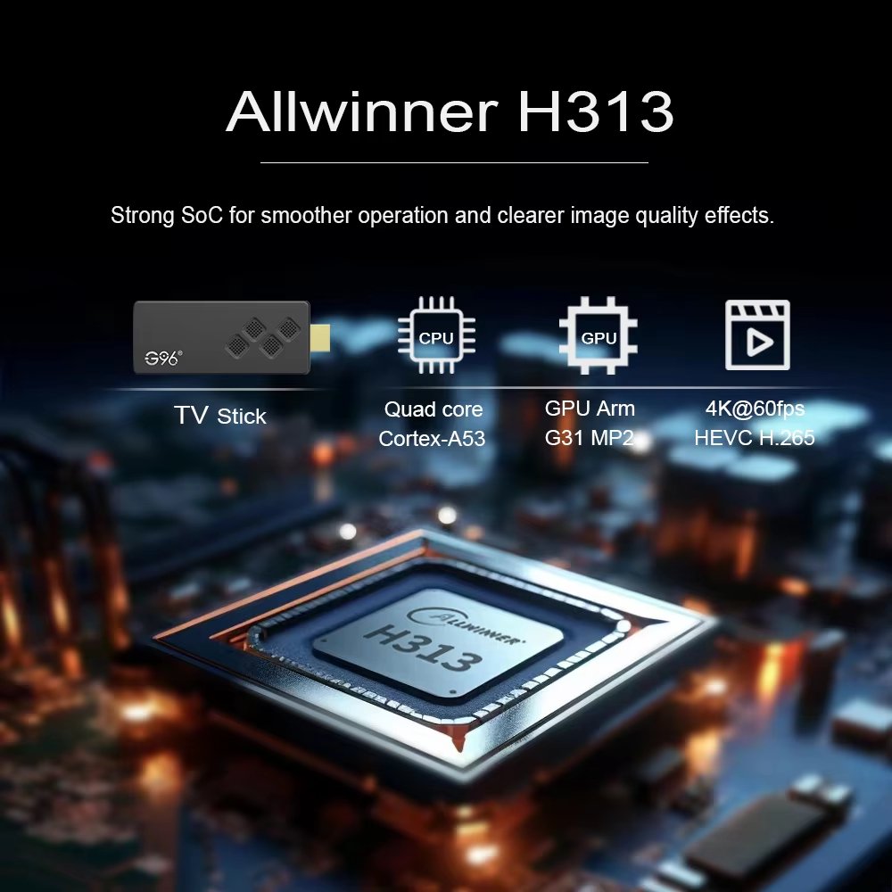 G96 tv stick android 10 2.4/5g wifi BT4.0 allwinner H313 android 4k set top box tv stick phone wireless mirror link IPTV support