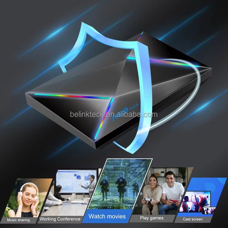 Factory Promotion Allwinner H728 Android 14 Smart Tv Box 8K Dual Wifi BT remote control 2024 best R69 plus Set Top box