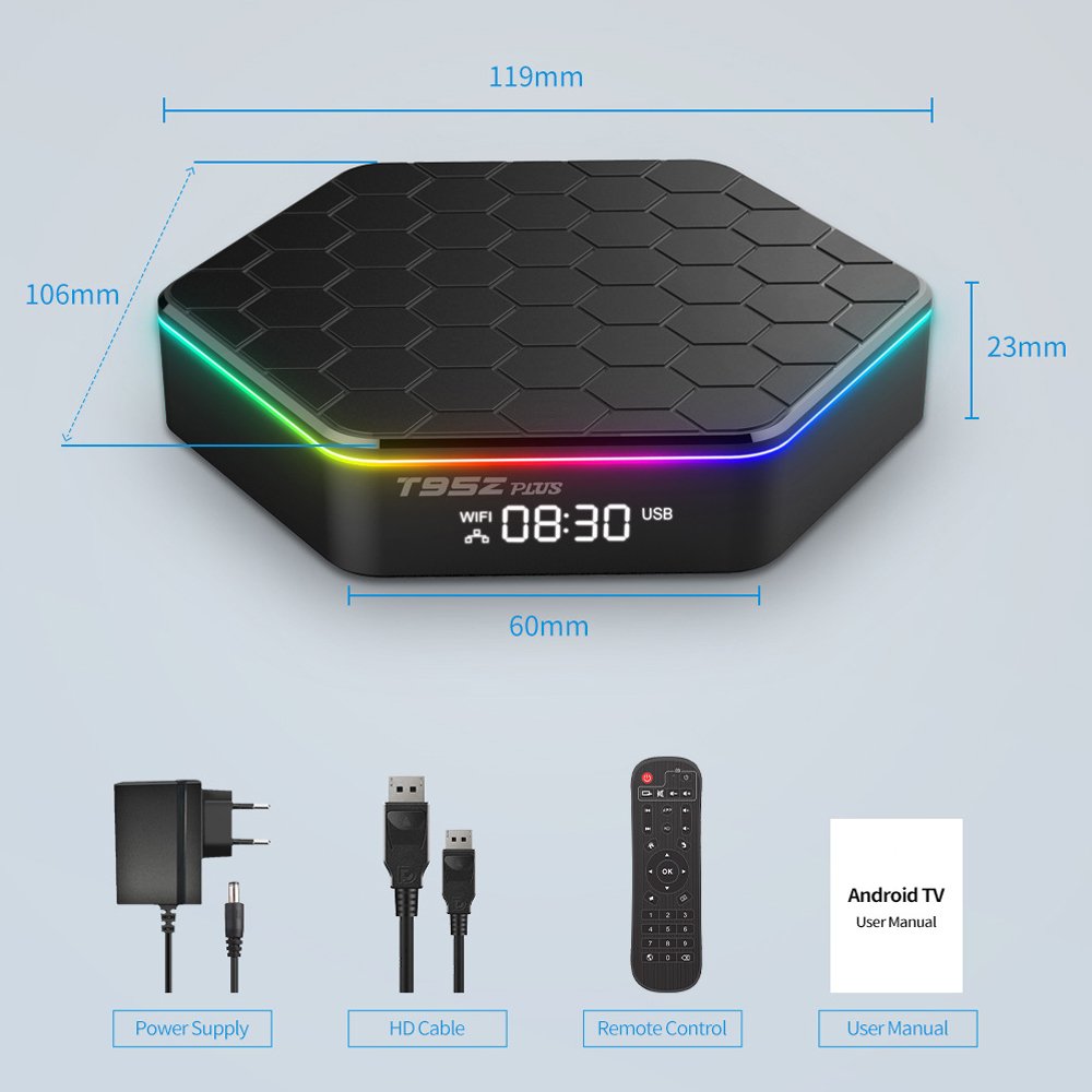 Best T95Z Plus 4GB 32GB Allwinner h618 Chip Dual Band Wifi6 BT 5.0 Smart Android 12 Tv Box