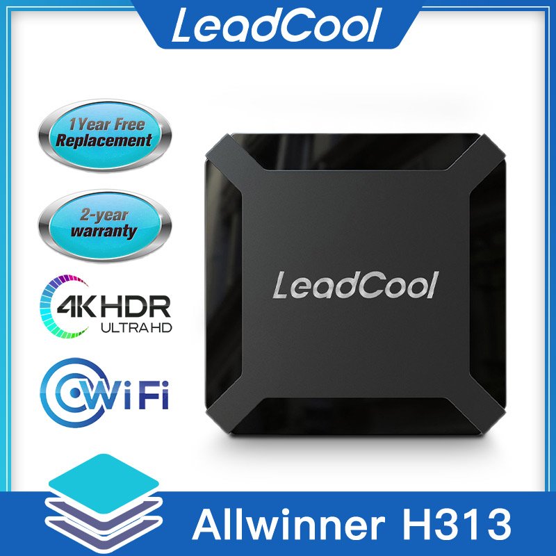Allwinner H313 4K Android box 12 month Lxtream code fast deliver Leadcool 2GB 16GB ROM Android 4K Smart TV Box IPTV Set-top Box