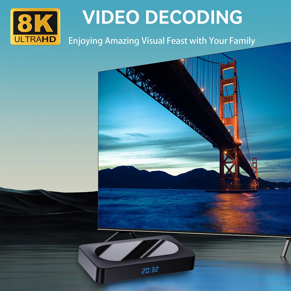 Topleo Android Tv Box 4k 2.4g Wifi set top box tv digital amlogic s905w Smart tv box android