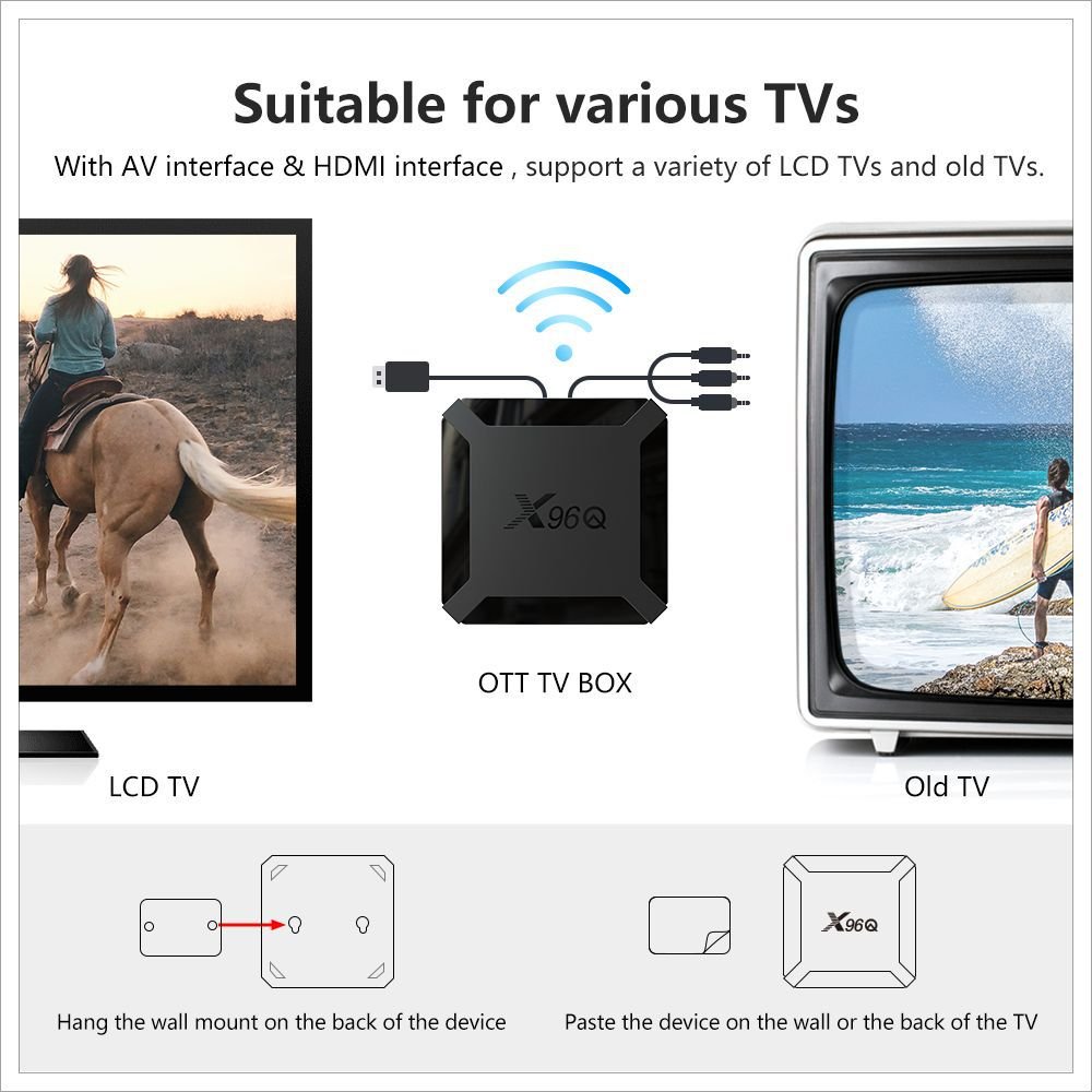 X96Q network set-top box Allwinner H313 4K HD WiFi Android 10 foreign trade TV box tv box