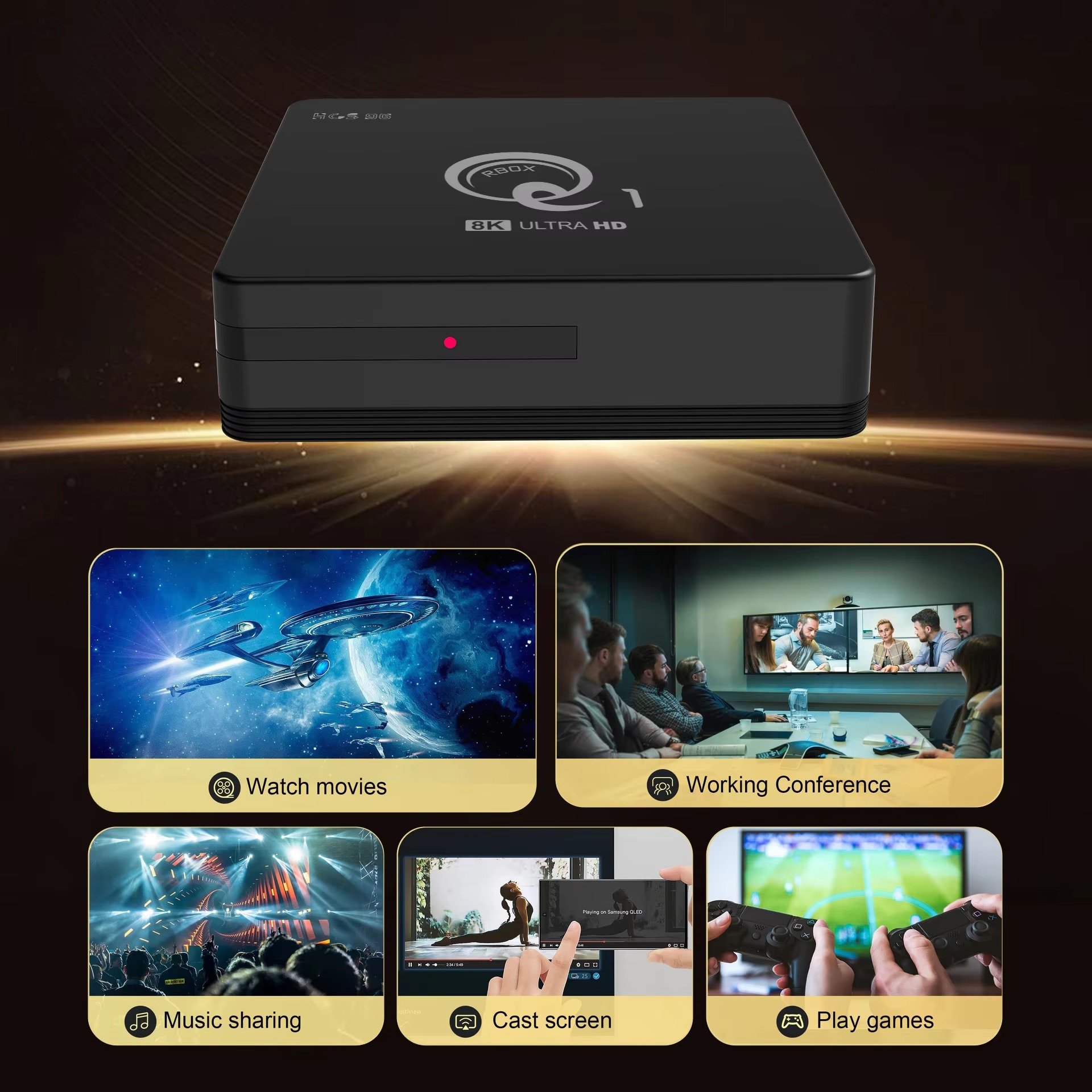 Android Smart Set Top Box Allwinner H313 8K 2GB RAM 16GB ROM TV Box Android 14 Smart Set-top Box