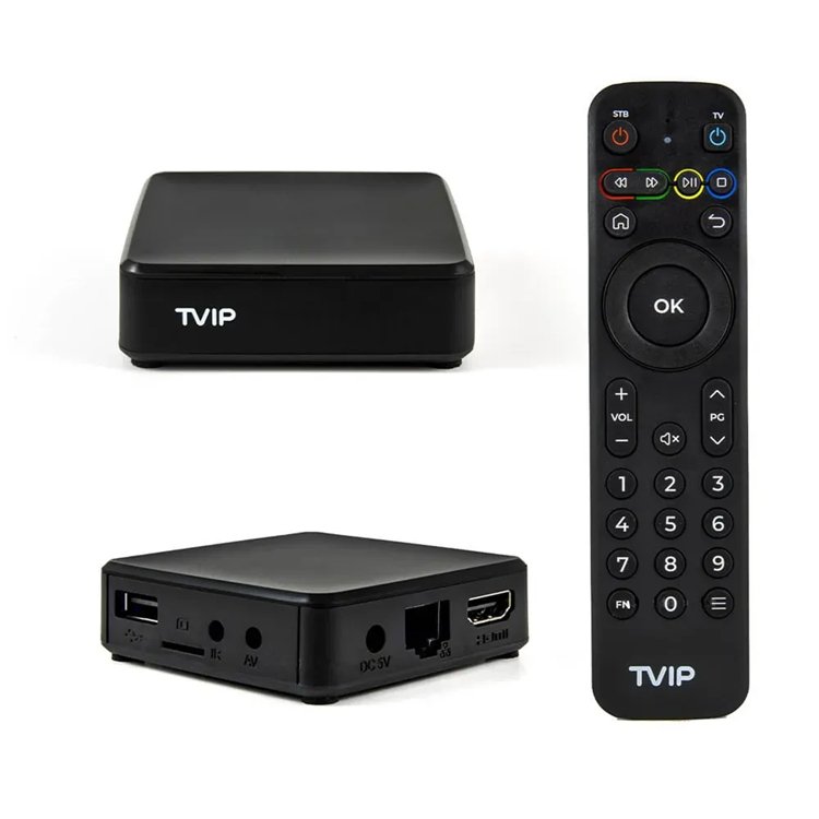 Best TVIP 710 605 S905W2 1G 8G Android 11 Linux tv box streaming box Smart Set top box Support Protal IPTV media player TVIP710