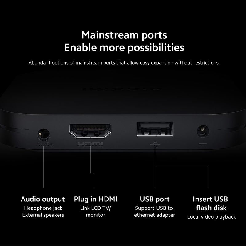Original Xiaomi TV Box S(2nd Gen) 4K Ultra HD 2G 8G WiFi BT5.2 Google TV Cast Smart TV Box Media Player Set Top Box