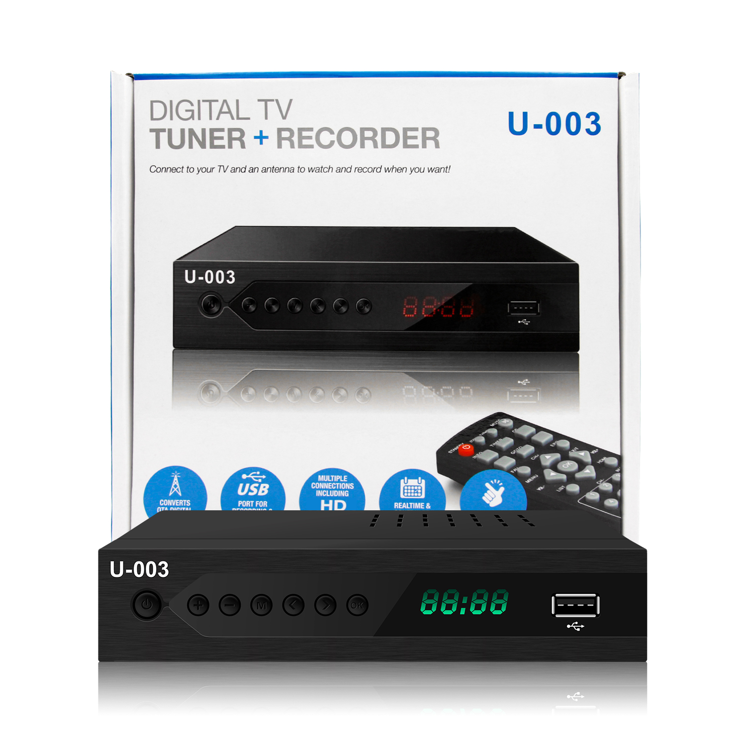 ATSC Digital TV Receiver Decoder 1080p HD CH3 CH4 ATSC Set Top Box