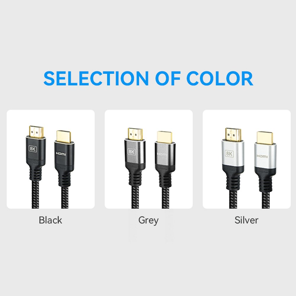 Certified HDMI Cable 8k HDMI 2.1 Cable 48gbps 1m 1.5m 2m 3m 5m HDMI 2.1v Cable For Tv Pc