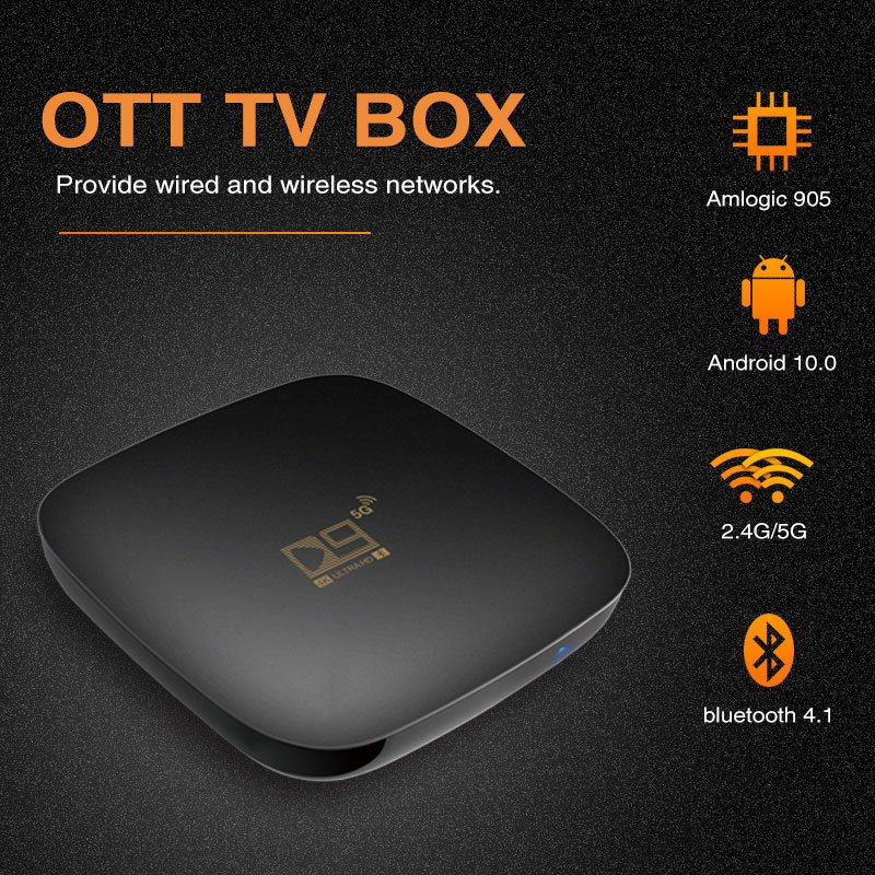 Hot Sale Dual Band D9 Amlogic S905 Quad Core Android TV Box 1GB 8GB Strong 4K Smart IPTV Set Top Box