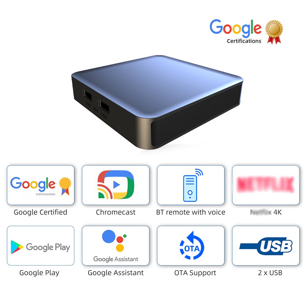 Dcolor GD2 Google Certified 4K Amlogic S905 Stb DDR4 2GB 32GB BT 5.0 Android 12 Av1 5G WiFi Custom Smart Tv Box