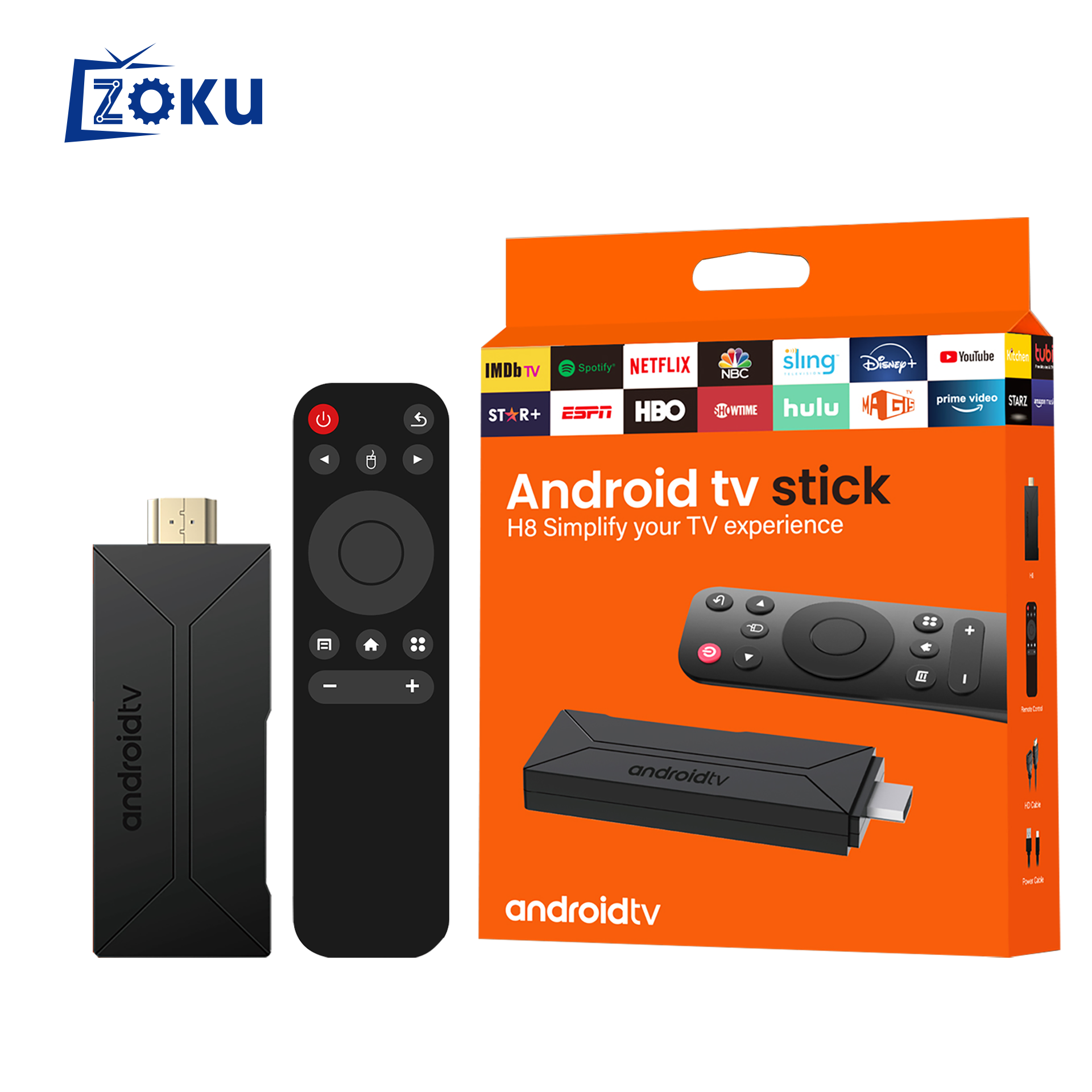 2024 Hot fire tv stick 4k HCS H8 Latest Android 13 Awllinner H313new design ATV Smart TV Stick Quad Core 4k fire tv sticks