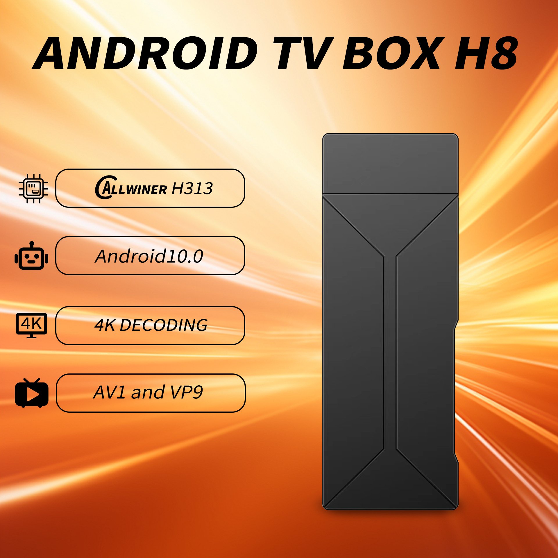 2024 Hot fire tv stick 4k HCS H8 Latest Android 13 Awllinner H313new design ATV Smart TV Stick Quad Core 4k fire tv sticks