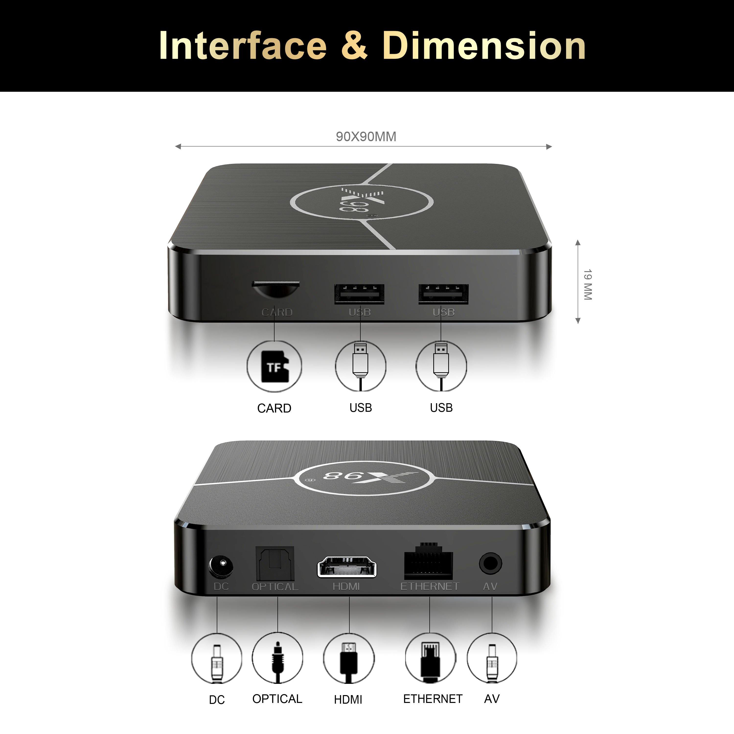 X98 Plus set top box 4gb ram 32gb rom Android 11 Smart TVBox S905W2 2.4G 5Ghz Wifi HDR 4K H.265 X98PLUS smart tv box
