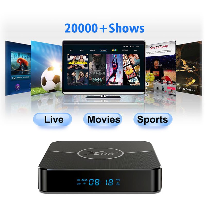 X98 Plus set top box 4gb ram 32gb rom Android 11 Smart TVBox S905W2 2.4G 5Ghz Wifi HDR 4K H.265 X98PLUS smart tv box