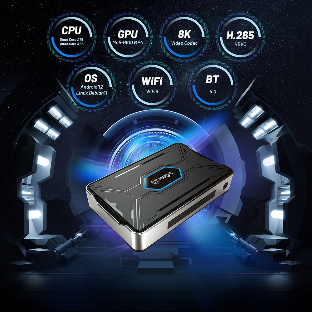 A009 TV Box Android 12.0/Linux debian11 support wifi6 Rockchip RK3588 BT5.0 Media Player Set Top Box