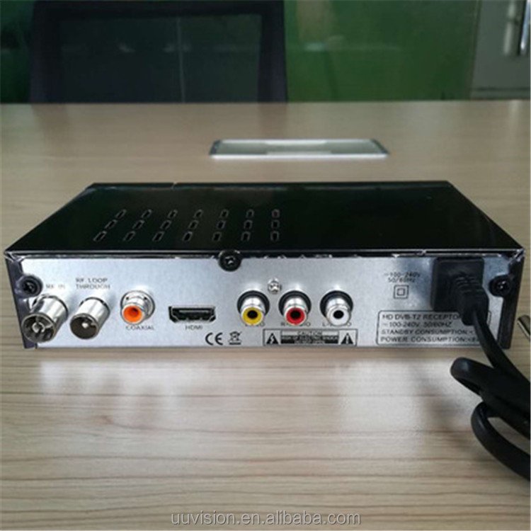 UUvision H.264 / MPEG-2/4 Set-top Box 1080P K2 Full HD DVB-T2 Digital Terrestrial TV Receiver Compatible with DVB-T for TV HDTV