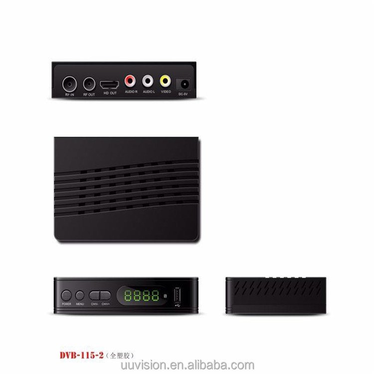 UUvision H.264 / MPEG-2/4 Set-top Box 1080P K2 Full HD DVB-T2 Digital Terrestrial TV Receiver Compatible with DVB-T for TV HDTV