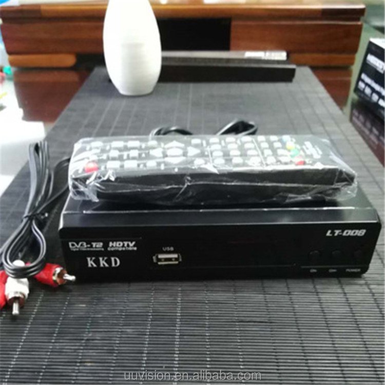 UUvision H.264 / MPEG-2/4 Set-top Box 1080P K2 Full HD DVB-T2 Digital Terrestrial TV Receiver Compatible with DVB-T for TV HDTV