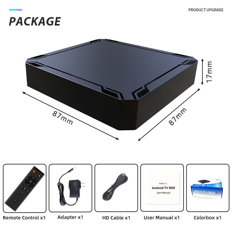 JUNUO U12 Mini 4K Android 10 TV Box Amlogic S905W2 Quad Core Digital TV Box 2 Android STB with 5G/2.4G Android TV Box