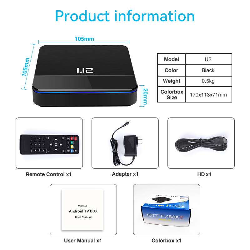 Factory Price tv box Android 11 4K IP-TV Set Top Box Amlogic S905X3 2GB 16GB Smart Android OTT TV Box Media player