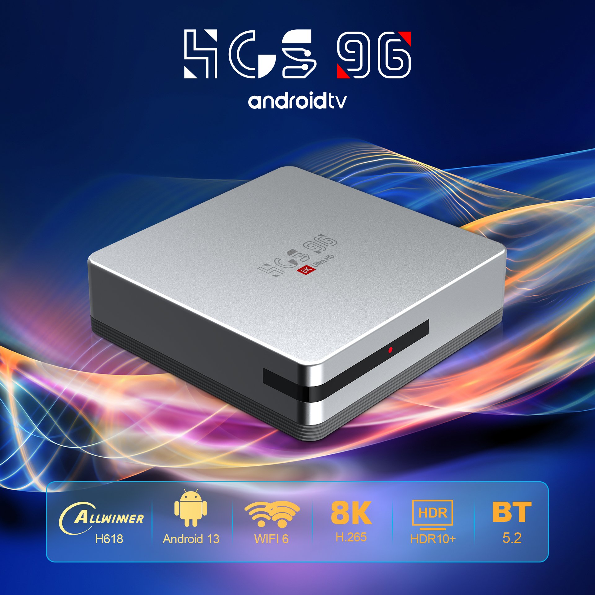 Allwinner H618 tv stick Android 13 Smart TV Box with Voice Remote 4G WiFi 8K 4K Resolution US Plug for Christmas gift