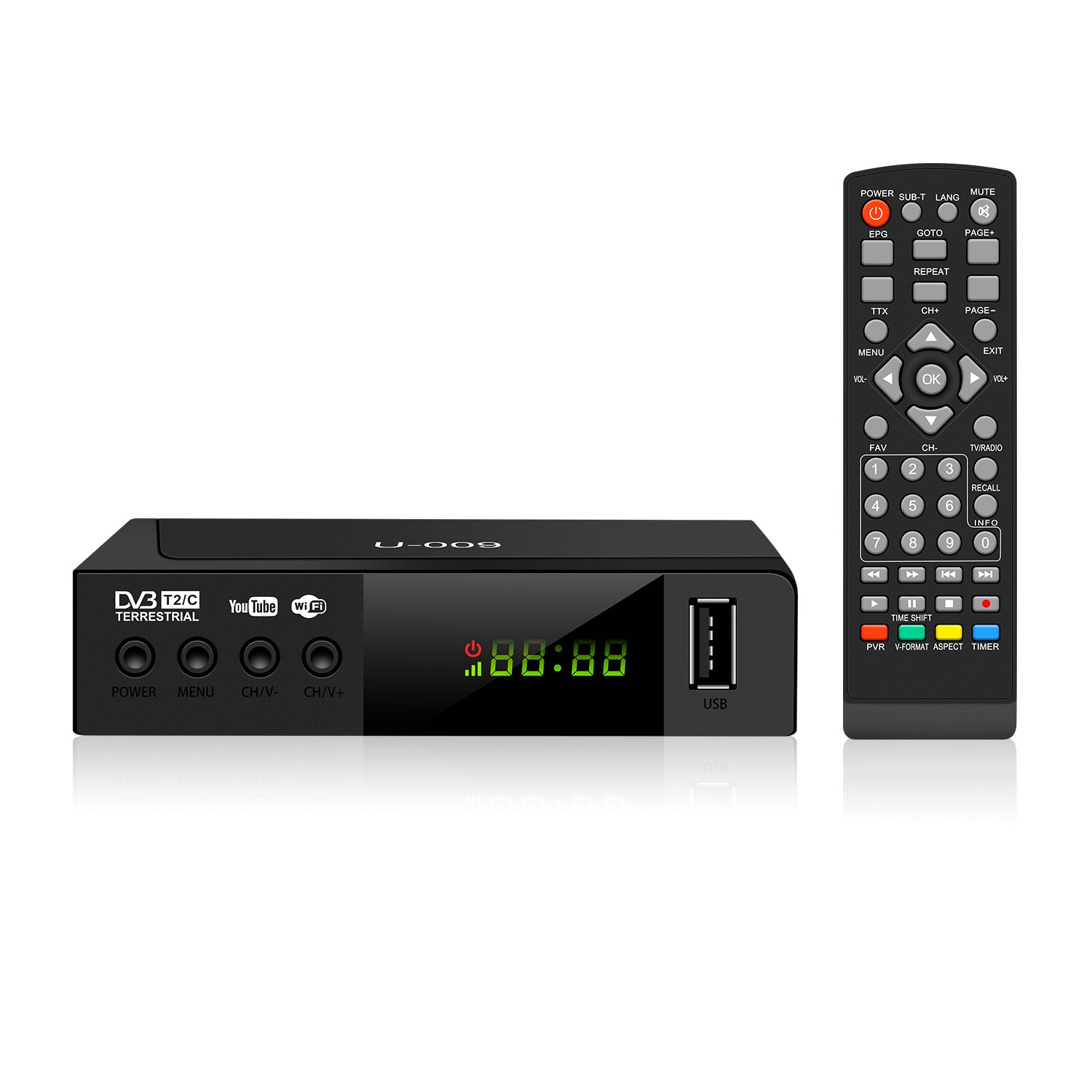 Spain Free to Air HD 1080P H.264 EPG PVR WIFI mini tv stick decoder DVB T2 tv receiver Set-top Box DVB T2 Receiver