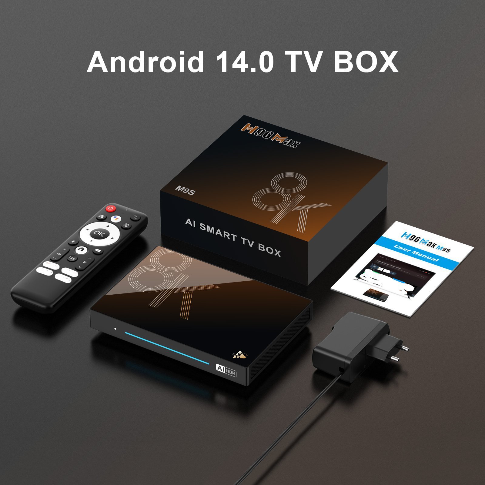 New H96 MAX M9S Android 14 AI TV Box RK3576 8GB 128GB WIFI6 BT5.4 8K HD Media Player Set Top Box