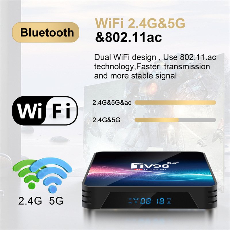 TV98 H313 TV Box Android 12 Tv Box Tv 98 Allwinner H313 Quad-core 2.4g/5.8g WiFi 4k Set Top Box
