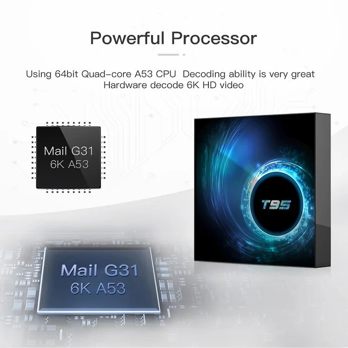Newest Factory Tv Box Android 10 Smart TV BOX 2.4g 5g Dual Wifi T95 Allwinner H616 Support Multi Languages Android Smart Tv Box