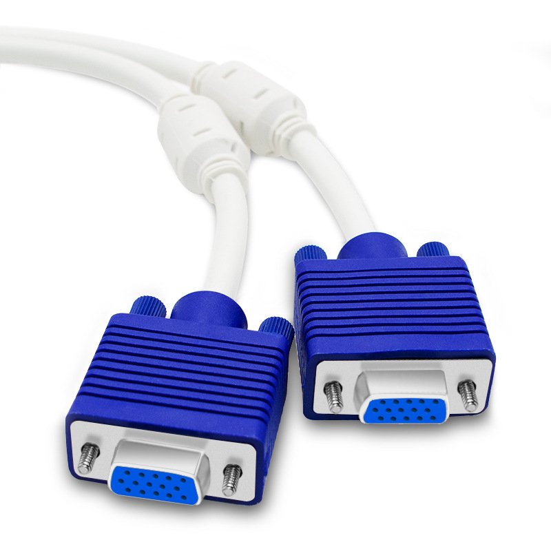 0.3M VGA Splitter Cable 15Pin 1 PC to 2 Monitor VGA Monitor Adapter Cable