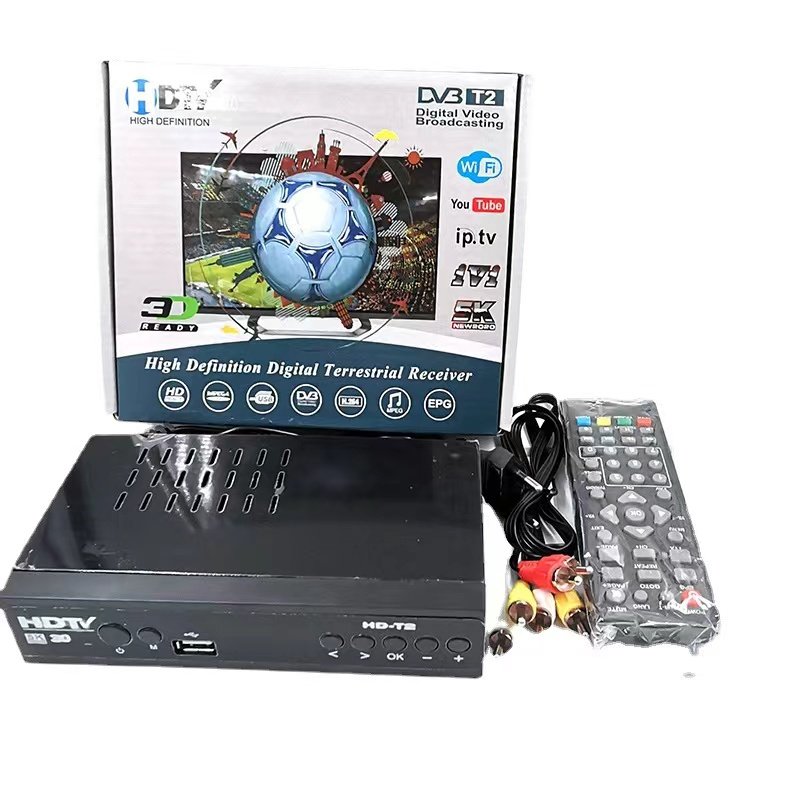 Hot selling Indonesia India Bangladesh Africa FTA TV decoder set top box HD digital receiver dvb t2 TV box set top box