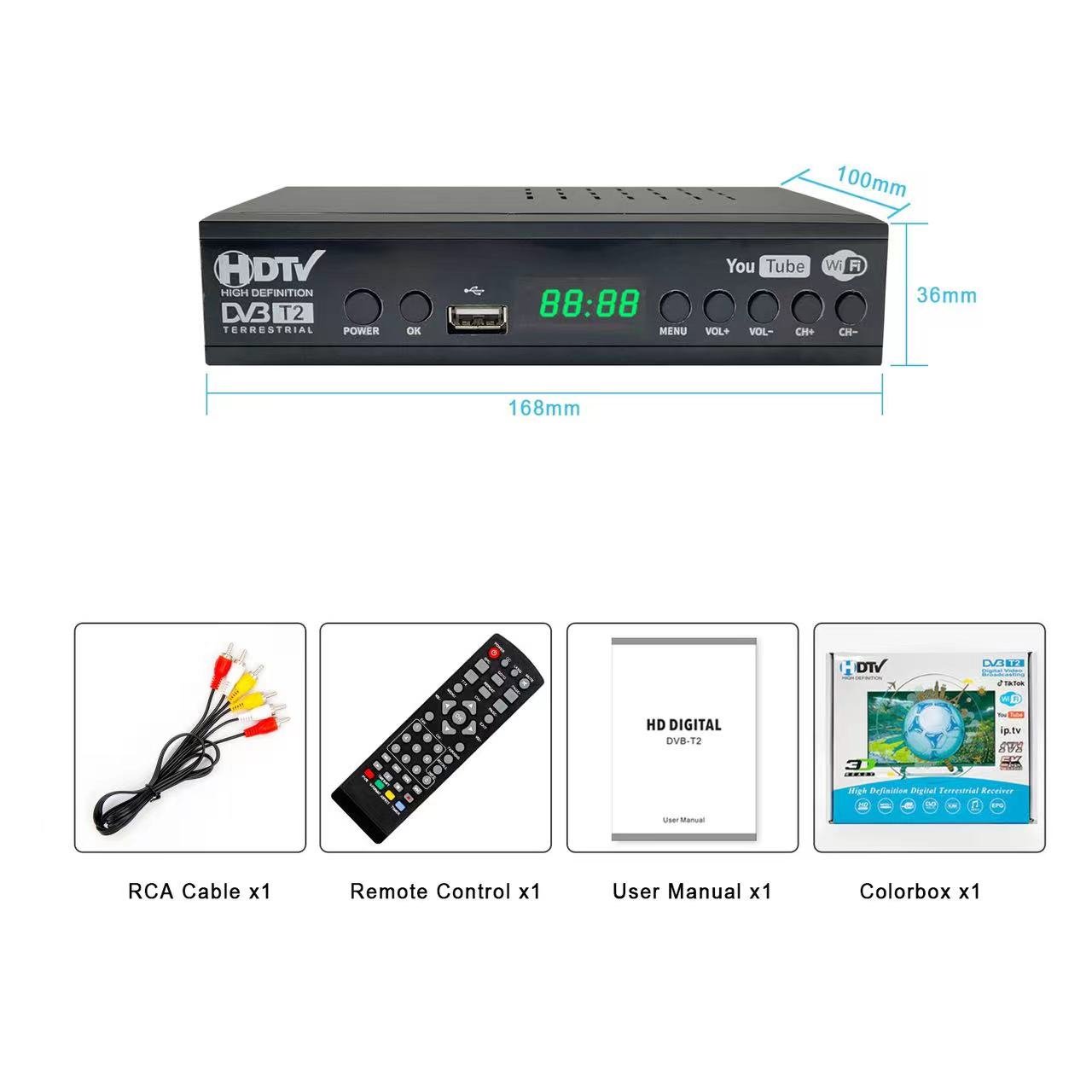 Hot selling Indonesia India Bangladesh Africa FTA TV decoder set top box HD digital receiver dvb t2 TV box set top box